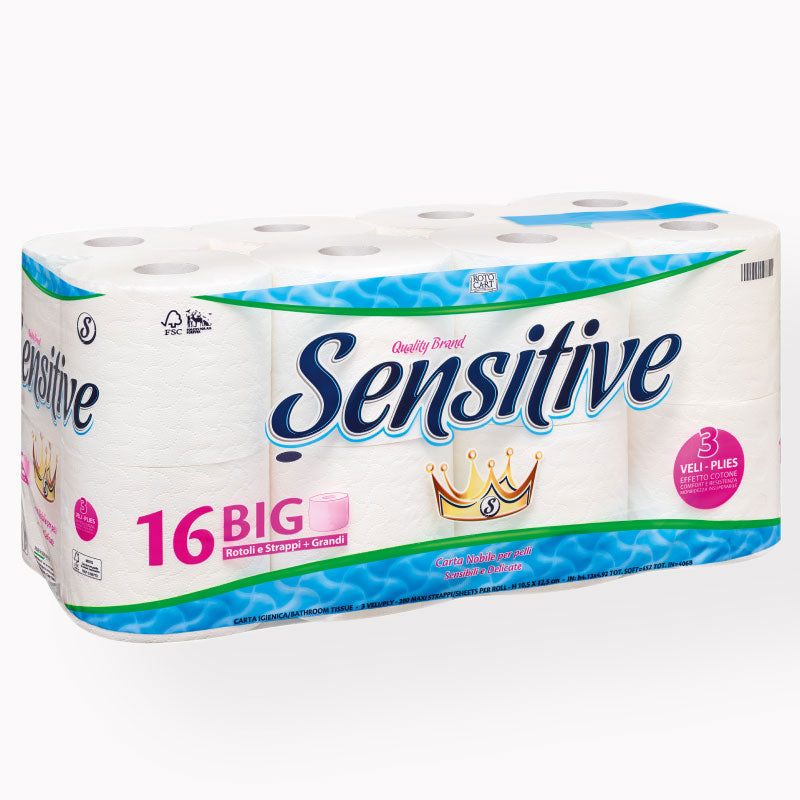 Sensitive troslojni toaletni papir
