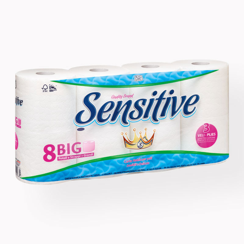 Sensitive troslojni toaletni papir